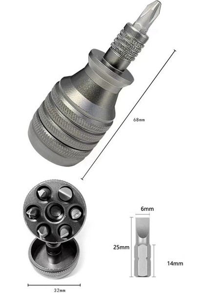 Mini Tornavida Titanyum Kolu S2 Özel Şekilli Tornavida 1/4 Inçlik Ev Bakım Aracı (Yurt Dışından) indirimleri