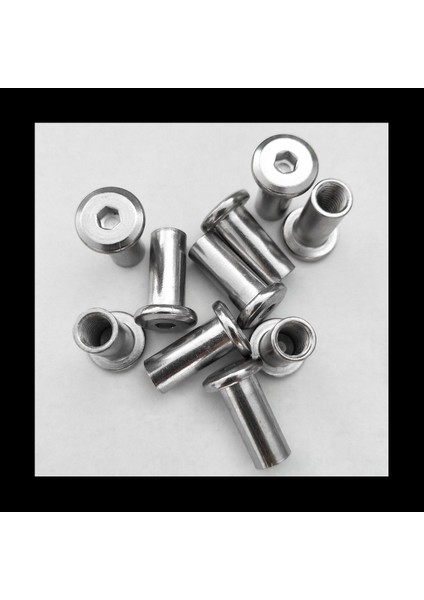 40 Adet Vida Direği 5/16 Inç (8mm) Delik Dia Erkek M6X20MM Kadın M6X18MM Kemer Toka Bağlama Cıvataları Deri Bağlantı Elemanı (Yurt Dışından) indirimleri