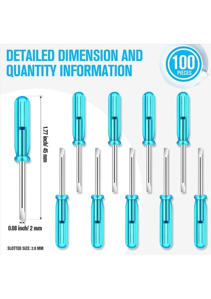 200PCS Mini Yuvalı Tornavida 2 0mm Düz Kafa Küçük Aletler Için 45MM Uzun (Yurt Dışından) fırsatları