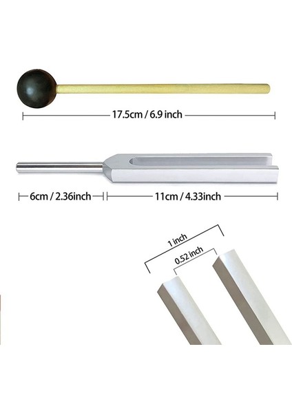 Onarım Için Mallet Seti ile Tuning Fork Tuner Sinir Sistemi Testi Tuning Fork Sağlık Hizmetleri 528MI (Yurt Dışından) modelleri