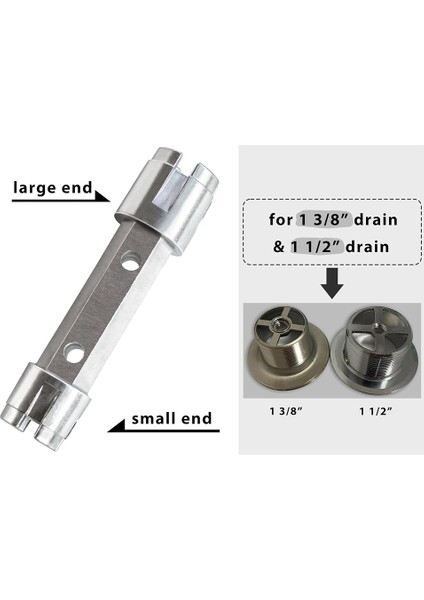 Küvet Tahliye Çıkartma Anahtarı Çıkarma Aracı Çift Uçlu Dumbell Anahtarı Ağır Hizmet Alüminyum (Yurt Dışından) fiyatları