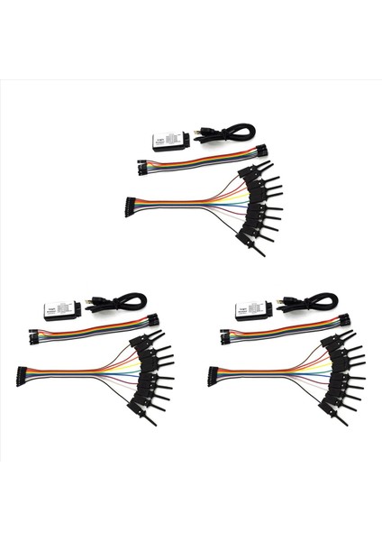 3x Test Klipsli Mantık Analizörü Jumper Wire Için Test Klasörü USB Saleae Için Dupont Kablosu 24M 8ch (Yurt Dışından)