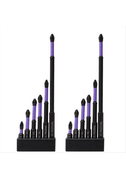 Manyetik Tornavida Bit Seti 12PCS Manyetik Bitler Matkap Bitleri D1 Alaşımlı Çelik Darbe Direnci ve Kaymaz Dişli Bitler (Yurt Dışından)