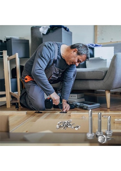 80PCS 12 x 1 Inç Ila 2-1/2 Inç Metal Paslanmaz Çelik Sac Vidalar Için Kendi Kendine Delme Vidaları Bina ve Onarım Için (Yurt Dışından) fiyatları