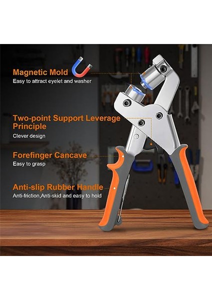 Grommet Tool Kit Ağır Deli Delin Pul Pensesi Aracı 500 Grommets Şezlon (Yurt Dışından) fırsatları