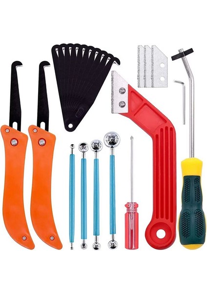 23 Parçalı Grouting Sökme Aracı Testere Bıçağı Grouting El Testere Karo Temizleme Fırçası Kazanma Kenar Dikiş Aracı (Yurt Dışından)