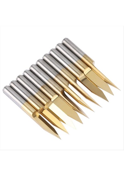 10PCS V Grooving Yönlendirici Bit 3 175MM Kaplamalı Tungsten Çelik Gravür Cnc Kesici Bit Oyma Aracı (3 175X30 ° X0 1) (Yurt Dışından) indirimleri
