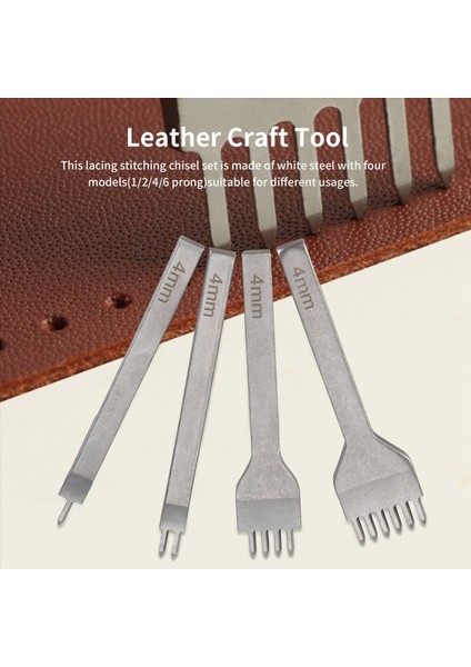 Dikiş Dikiş Kesme Seti Dıy Deri Zanaat Aracı 4mm Elmas Delek Deri Için Draces 1/2/4/6 Prong Derrate Değil Araçlar (Yurt Dışından) fırsatları