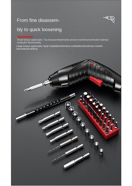 Küçük Çok Işlevli Şarj Edilebilir Katlanır Katlanır Elektrikli Tornavida Seti Elektrikli Parti Lityum Pil Tornavida (Yurt Dışından) fiyatları