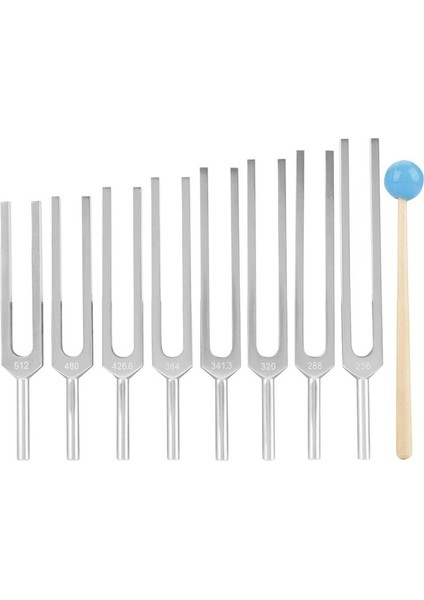 Çakra Seti Için Tuning Fork 8 Tuning Forkks+1 Mallet Tuning Forkh Ahşap Kutu Hemşirelik ve Müzik Öğrencileri Için Set (Yurt Dışından) modelleri