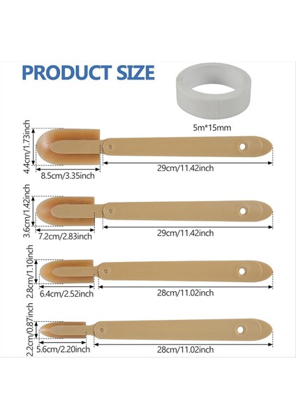 4pcs Kauçuk Kaldırma Aracı Kalafat Spatulas Kalafat Sonu Aracı Fayanslar Için Kalafat Çıkma Aracı Lavabo Ortak Süpürge A (Yurt Dışından) fırsatları