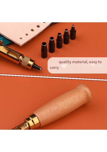 Kemer Deliği Yumruk Değiştirilebilir Yumruk Deri Kağıt Kemer Deliği Yumruk Ahşap Sap Bağlama Aleti Kahverengi (Yurt Dışından) modelleri