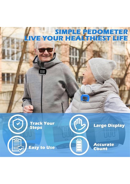 Yürüyüş Adımı Sayımı Için 9 Paket Basit Pedometre Kalori Tüketimini Kaydetmek Için Taşınabilir Klipsli Adım Izleyici (Yurt Dışından) indirimleri