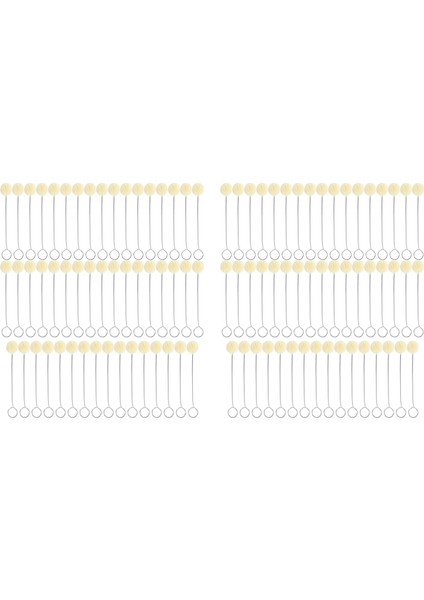 100 Adet Yün Daubers Top Fırça Deri Boya Dauber Boyama Aplikatörü Dıy El Sanatları Için Metal Saplı (Yurt Dışından)