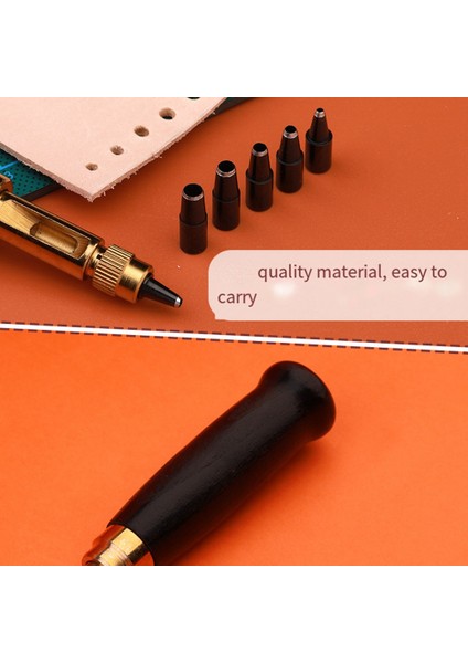 Kemer Deliği Yumruk Değiştirilebilir Yumruk Deri Kağıt Kemer Deliği Yumruk Ahşap Sap Bağlama Aleti Kahverengi (Yurt Dışından) indirimleri