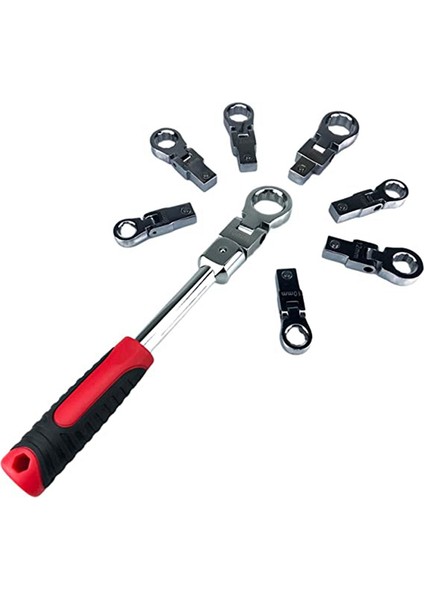 Anahtar Seti 9-19MM 8 Parçalı Anahtar El Aleti Çok Fonksiyonlu Dişli Dişli Anahtarı Cırcır Kombinasyonu Anahtarı (Yurt Dışından)