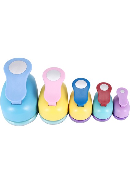 Circle Paper Punch 5 Adet Kağıt El Sanatları Için Daire Yumrukları 5 Farklı Boyutta Daire Deliği Yumruk Renkler (Yurt Dışından)