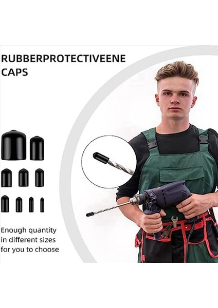 480PCS Çeşitli Boyutta Kauçuk Uç Kapaklar Esnek Vidalı Iplik Koruyucu Kapaklar Yuvarlak Vinil Cıvata Vidalı Kapaklar 9 Boyutta (Yurt Dışından) fırsatları