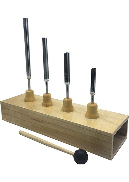 4pcs Doğru Frekans 128Hz 256Hz 512Hz 1024Hz Müzik Ayarlama Çatal Set Müzik Düz Çatal Ölçüm Ölçümü Hammer ile (Yurt Dışından)