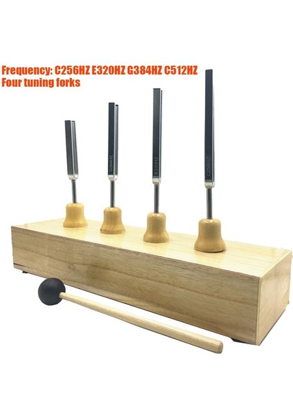 4pcs Doğru Frekans 128Hz 256Hz 512Hz 1024Hz Müzik Ayarlama Çatal Set Müzik Düz Çatal Ölçüm Ölçümü Hammer ile (Yurt Dışından) indirimleri