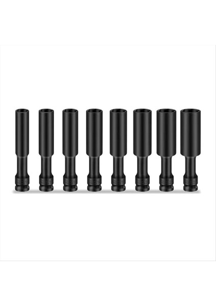8pcs 1/2 Soketi Başlıca Darbe Anahtarı Hex Adaptör Somura Dönüştürücü 15MM-24MM Siyah (Yurt Dışından)