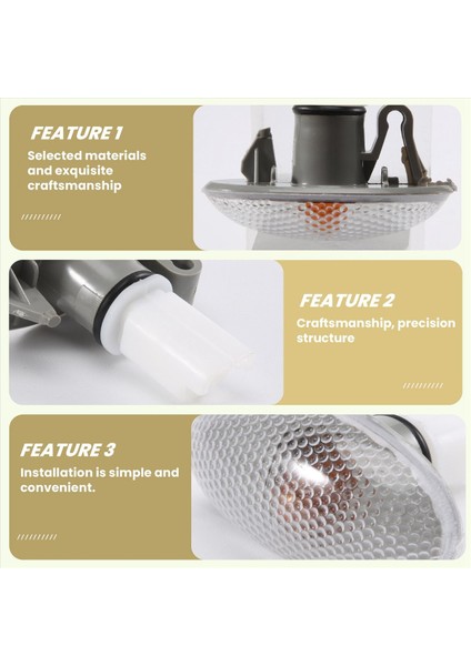 632574 2 x Turn Sinyal Yan Işaretleyici Işık Tekrarlayıcı Lamba Göstergesi Peugeot 206 407 607 (Yurt Dışından) indirimleri