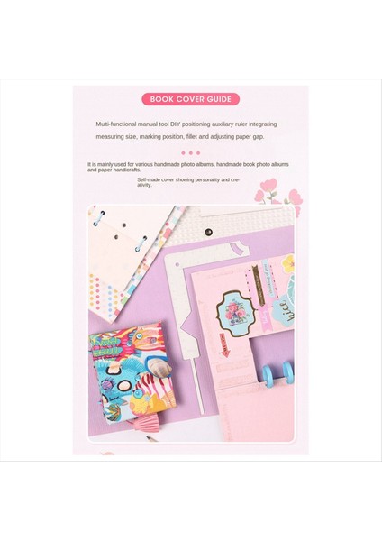 5-1 Arada Kitap Kapak Kılavuzu Paslanmaz Çelik Metal Kitap Yapma Kapak Aracı Scribe Marking Albüm Defteri Gauge Cetvel (Yurt Dışından) indirimleri