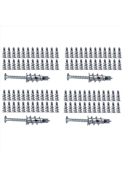 160 Pcs Metal Self Ankrajı Vidalı Dübeller Vidalı Dübeller Tek Katmanlı ve Çift Kaplı Alçı Için 4 5 x 35MM (Yurt Dışından)