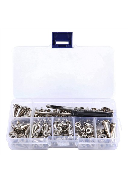 350 Set Gümüş Karışık Şekım Çürekleri ve Çıtçıtlar Koni Croc Spikes Giyim Ayakkabı Kemerleri Için Deri Perçin Kiti Dıy (Yurt Dışından) fırsatları