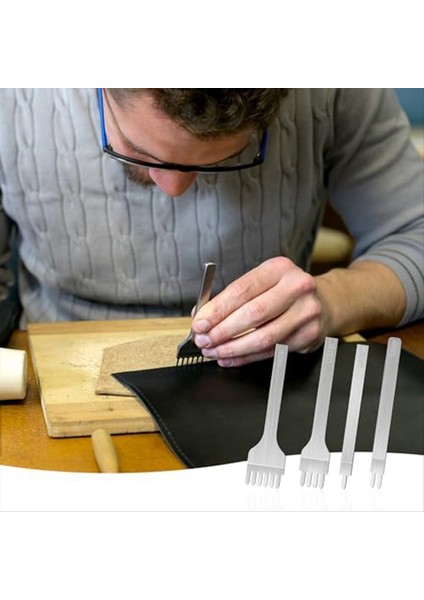 14 Adet 4mm 1/2/4/6 Prongleater Punce ve Büyük Göz Diğer Iyile Ile Deri Çalışma Araçları Yeni Başlayanlar Için El Aletleri (Yurt Dışından) indirimleri