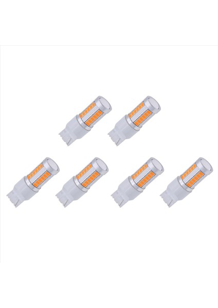 7440 T20 LED Ampuller Amber Sarı 900 Lümenler Süper Parlak Dönüş Sinyalleri Işık Dc 12V 3 6W (6 Paket) (Yurt Dışından)