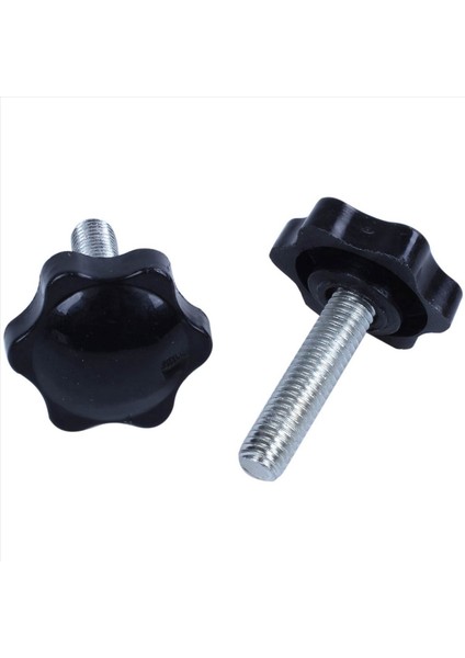 12 Pcs M8 x 30MM Erkek Iplik 32MM Yıldız Kafa Kelepçesi Koyu Siyah (Yurt Dışından) fiyatları