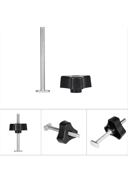 8 Set T Cıvatası Kişi Kiti T Vidalı ve Plastik Düğme Somun - Ahşap Işleme Aracı Jig Vidalı Armatürü 1/4in ve T -Track ile Kullanın (Yurt Dışından) modelleri