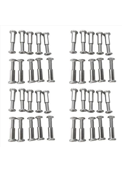 80 Pcs Vida Post 5/16 Inç (8mm) Delik Dia Erkek M6X20MM Kadın M6X18MM Kemer Toka Bağlama Cıvataları Deri Bağlantı Elemanı (Yurt Dışından)