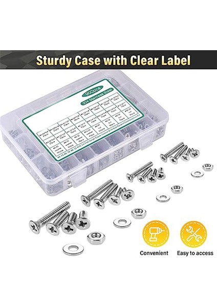 Ev Projeleri Için 900 Pcs Fındık ve Cıvatalar Ürünlük Kiti - Paslanmaz Çelik Makine Vidaları Çiftlik Kiti (Yurt Dışından) fiyatları