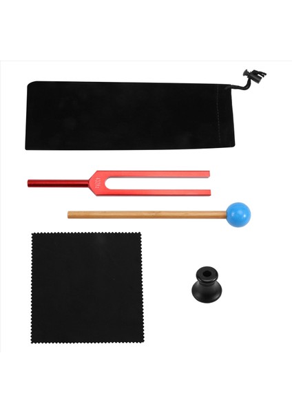 432 Hz Hammer ile Çatal Tuning Çatal Ses Iyileştirme Terapisi ve Yoga Alüminyum Alaşım Ayarlama Çatalı Kırmızı (Yurt Dışından)