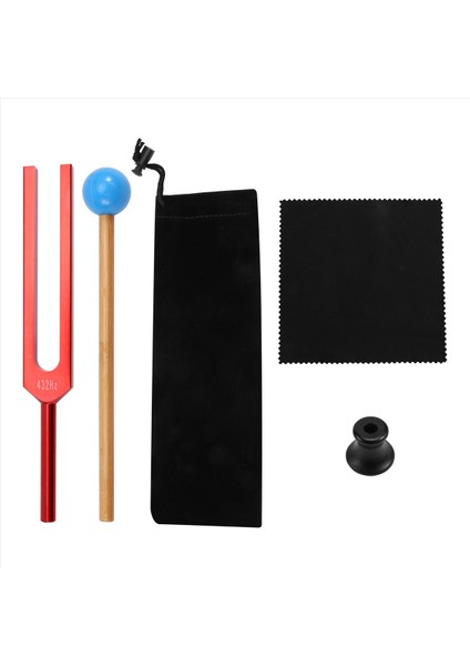 432 Hz Hammer ile Çatal Tuning Çatal Ses Iyileştirme Terapisi ve Yoga Alüminyum Alaşım Ayarlama Çatalı Kırmızı (Yurt Dışından) modelleri