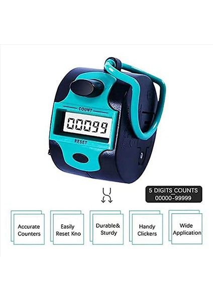 6x Sayaç Tıkırma Manuel Dijital Dikiş Sayacı Parmak Halkası Mekanik El Taşınağı Sıralı Insanlar Golf (Yurt Dışından) fırsatları