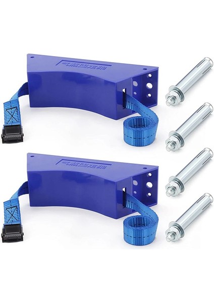 2pcs Propan Tank Tutucu Silindir Duvarı Monte Braket Gaz Silindir Braketi Dayanıklı Abs Gaz Silindiri Vidalar Mavisi (Yurt Dışından)
