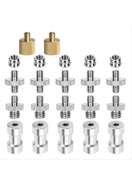 1/4 Ila 3/8 Vidalar Adaptör Dönüştürücü Spigot Vida Montajı Kamera Tripod Monopod Ballhead Flash Işık Standı (Yurt Dışından) modelleri