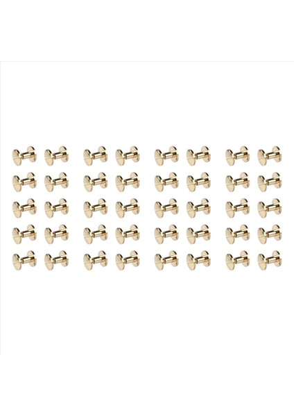 40X Arc Katı Pirinç Düğmesi Saplama Vidalı Tırnak Vidası Deri Deri Perçin Kemeri 6mm (Yurt Dışından)