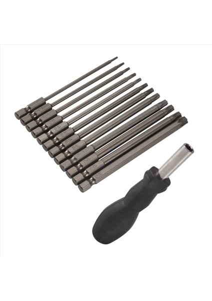 13PCS 100MM Torx Uzun Tornavida Bitleri Seti Manyetik Torx Bit Seti T6-T40 1/4 Inç Hex Shank Elektrikli Tornavida Araçları (Yurt Dışından)