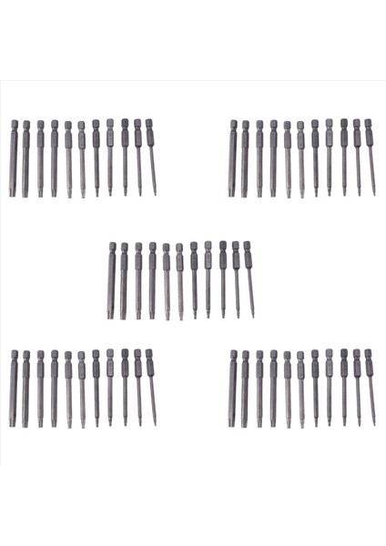 55PCS 75MM Manyetik S2 Çelik Tornavida Bitleri Hex Torx Kafası T6/T7/T8/T9/T10/T15/T20/T25/T27/T30/T40 (Yurt Dışından)