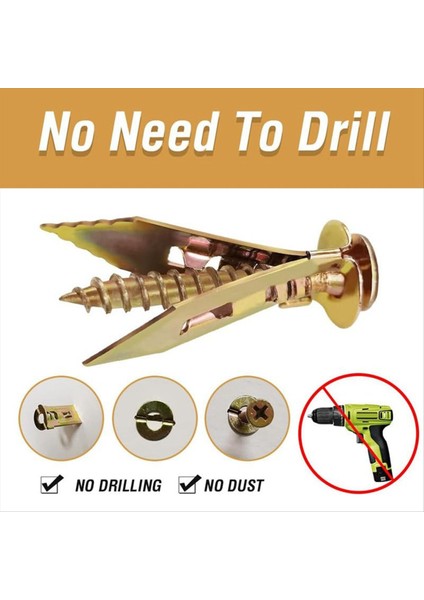 100PCS Yükseltilmiş Kendinden Driling Duvar Ankraj Vidaları Premium Alçıpan Ankrajı ve Kolay Uygulama Için Vida Seti (Yurt Dışından) modelleri