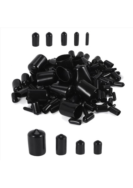 160PCS Çeşitli Boyutta Kauçuk Uç Kapaklar Esnek Vidalı Iplik Koruyucu Kapaklar Yuvarlak Vinil Cıvata Vidalı Kapaklar 9 Boyutta (Yurt Dışından) fiyatları