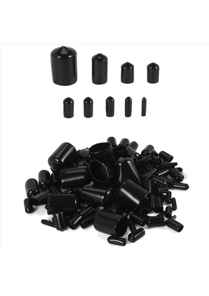 160PCS Çeşitli Boyutta Kauçuk Uç Kapaklar Esnek Vidalı Iplik Koruyucu Kapaklar Yuvarlak Vinil Cıvata Vidalı Kapaklar 9 Boyutta (Yurt Dışından) modelleri