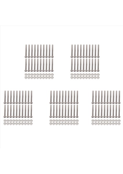 M2 x 20MM Uzunluğunda Hex Soket Tırtıllı Kapak Vidaları Cıvatalar Somunlar Set 100PCS (Yurt Dışından)