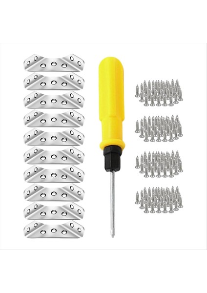 Evrensel Paslanmaz Çelik Mobilya Köşe Konnektörü Tırnaklarla Ahşap Için Metal Açılı Parantez Boğaz B (Yurt Dışından)