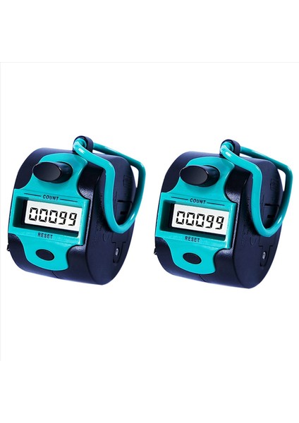 2x Sayaç Tıkır Manuel Dijital Dikiş Sayacı Parmak Yüzük Mekanik El Taşınağı Sıra Insanlar Golf (Yurt Dışından)