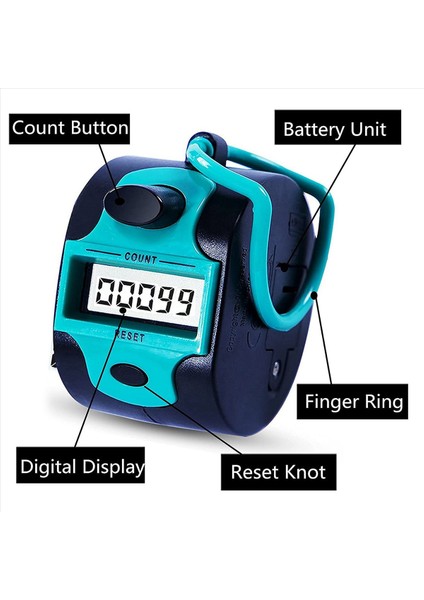 2x Sayaç Tıkır Manuel Dijital Dikiş Sayacı Parmak Yüzük Mekanik El Taşınağı Sıra Insanlar Golf (Yurt Dışından) modelleri